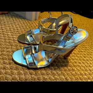 Tory Burch Silver Heels